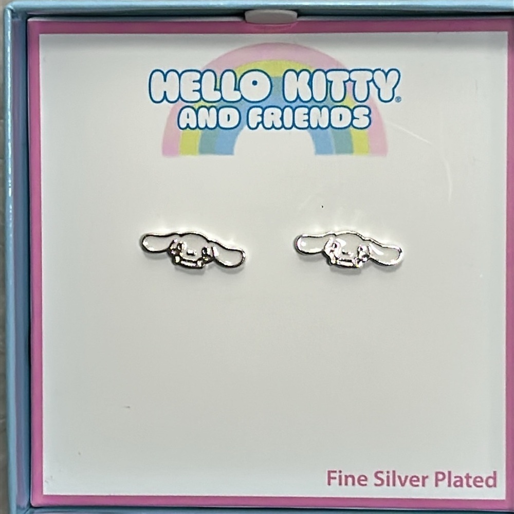 Sanrio Hello Kitty‎ and Friends Cinnamoroll Fine Silver Plated Stud Earrings Box